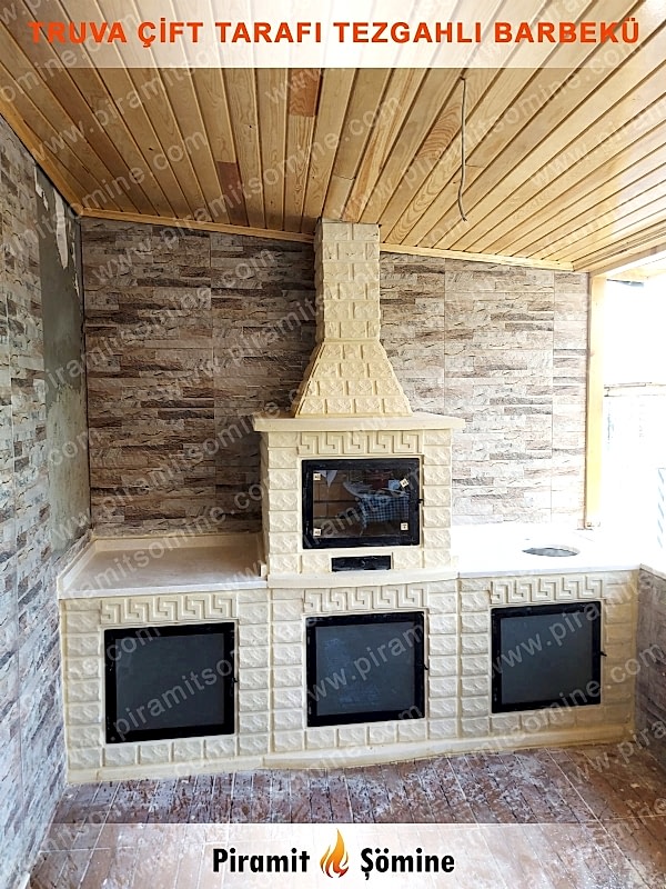 Truva Çift Tarafı Tezgahlı Barbekü